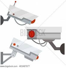 Are there any vector illustrations for security cameras? Video Surveillance Vector Photo Free Trial Bigstock