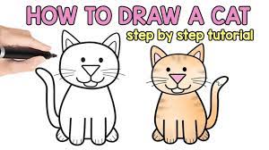 I can never seem to make it look right, and i really want to draw different body types.fo. Learn How To Draw A Cat Simple Step By Step Drawing Tutorial Youtube