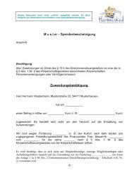Sie dient alsnachweis über eine spende bzw. Muster Spendenbescheinigung