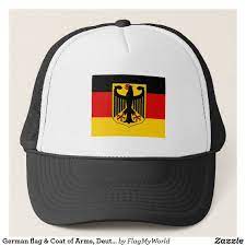 German Flag Coat Of Arms Deutschland Sport Fans Trucker Hat Zazzle Com Trucker Hat German Flag Coat Of Arms