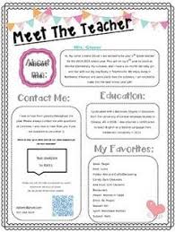 You can say that you love puzzles and give some questions so that they. Meet The Teacher Template Doc Meet The Teacher Bio Template Free