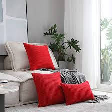 The euro sham covers a square pillow that usually begins as your bed's base layer, resting on the headboard frette's euro pillow shams are made to harmonize beautifully with our other bed linens. Home Brilliant Christmas Pillow Covers Decorations Set Of 2 Plush Velvet Corduroy Throw Euro Pillow Shams For Sofa 26 X 26 Inch 66 X 66 Cm Bright Red Pricepulse