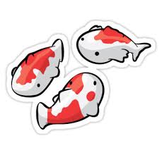 Cute Koi Fish Stickers By Koiroy Redbubble Cute Stickers Cool Stickers Anime Stickers
