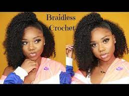 Thinking about a new hair color or haircut? New Braidless Crochet Using Only One Pack Of Hair No Cornrows Chev B Youtube Braidless Crochet Crochet Hair Styles Baby Hairstyles