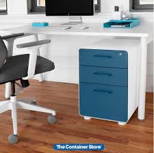 Shop filing cabinets storage solutions at the container store. Poppin Slate Blue 3 Drawer Stow Locking Filing Cabinet Filing Cabinet Drawers 3 Drawer File Cabinet