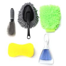 5pcs Car Interior Exterior Wash Cleaning Tool Kit Cleaner Brush Sponge Glove Car Cleaning Kit Car Cleaning Car Cleaning Hacks