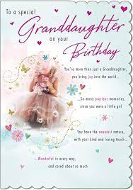 Shop birthday cards for her, for him and for kids. Amazon Com Traditional Birthday Card Granddaughter 9 X 6 Inches Piccadilly Greetings Everything Else