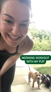After he spilt my water all over my yoga mat, it was a successful workout!  💦 , So much fun! , Anyone else exercise outside while their pup plays?,  #puppymama #exerciseoutdoors #puppyplaytime ...