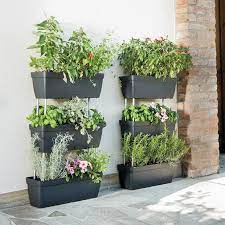 jardiniere plastique a reserve d eau deroma diam 49 49x16 1x22 cm anthracite leroy merlin piante piante da interno fioriere di plastica