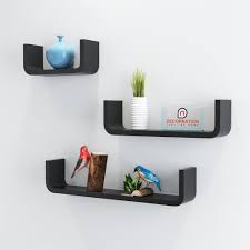 Maybe you would like to learn more about one of these? Floating Wall Shelf Set Of 3 U Shape Round Corner Wall Racks Black