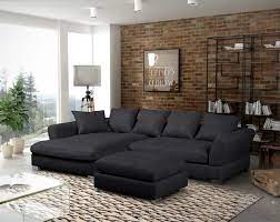 Linear sofas and sectional sofas, to satisfy every space need. Couchgarnitur Tizian L Form Wildlederoptik Anthrazit Links Hocker Kaufen Bei Sylwia Lesniewska Fun Mobel