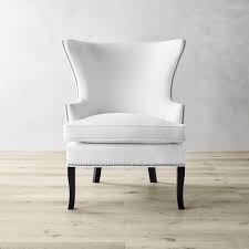 Gray velvet wingback accent chair. Chelsea Wing Chair Accent Chair Williams Sonoma