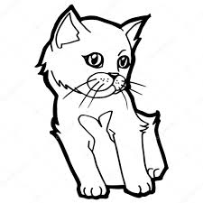 cartoon cat coloring page for kid isolated on white stock vector image by c attaphongw 88351630