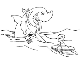 More shark coloring pages available on coloring.ws. Hungry Shark Want To Eat Alien In Jaws Coloring Pages Best Place To Color Coloring Pages Coloring Pictures Online Coloring