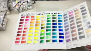 holbein watercolor chart unboxing