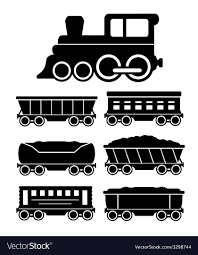 Set Train Cars For Travel Or Cargo Delivery Vector Image Affiliate Cars Travel Set Train Ad Train Silhouette Train Wall Art Train