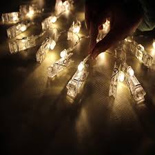 20 Led Photo Clip String Lights Home Decor Indoor Outdoor Battery Powered String Fairy Lights Home Garden