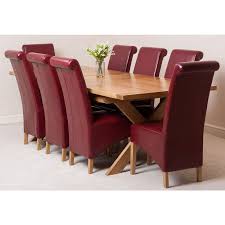 Found in tsr category 'curtains'. Vermont Dining Set With 8 Burgundy Chairs Oak Furniture King
