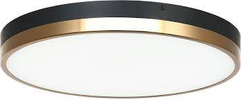 Creating enough negative space to visually blend with its environment. Matteo M15302bkag Tone Modern Black And Aged Gold Brass Led Flush Mount Ceiling Light Fixture Mto M15302bkag