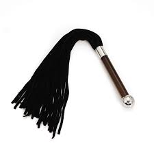 Amazon.com: SMspade Suede Leather Flogger Whip for Spanking with Glass  Handle (Black) : Health & Household