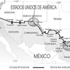 Mientras estados unidos y méxico intentan llegar a un acuerdo que frene los aranceles que el gobierno del presidente donald trump pretende imponer a esa nación, detrás hay un problema de fondo: Fenomeno De Estudio Mapa De Ubicacion De Las Fronteras Mexico Download Scientific Diagram