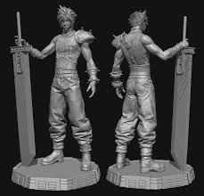 Cloud Strife Stl Files 3d Print Ready In 2020 Cloud Strife Cloud Strife Advent Children Clouds