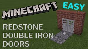 The game control to use the lever depends on the version of minecraft: Minecraft How To Build Double Iron Doors Easy Redstone Tutorial Youtube