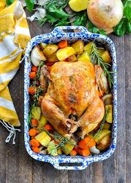 Crispy Roast Chicken With Vegetables The Seasoned Mom Whole Young Chicken Recipes In 2020 Roast Chicken Dinner Whole Chicken Recipes Oven Roasted Chicken And Potatoes