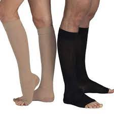 New Fashion Men Women Socks Warm Solid Knee High Open Toe Unisex Compression Leg Socks Support Stockings Socks Women Compression Stockings