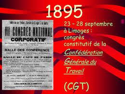 Fédération nationale des syndicats la fédération nationale des syndicats est une organisation syndicale française du xixe siècle créée en 1886 à lyon. 23 Au 28 Septembre 1895 Naissance De La Cgt Front Syndical De Classe