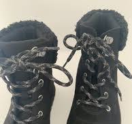 No Box Old Navy Women' S Lace Up Black Faux Suede & Leather Hiking Boot |  eBay