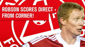 Barry Robson scores direct from a corner!