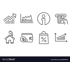 Demand Curve Trade Chart And Credit Card Icons