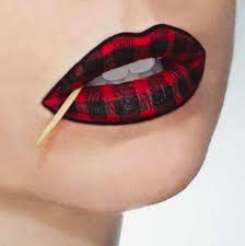 Black And Red Lipstick Lumberjack Lippie Love This Checkered Design Grab A Red Lipstick And Black Lipmakeup Lip Makeup Pictures In 2020 Lip Art Makeup Lip Art Lipstick Art
