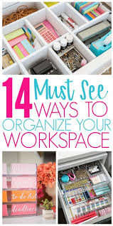 14 Desk Organization Hacks To Improve Your Productivity Organization Obsessed Desk Organization Diy Desk Organization College Office Organization At Work