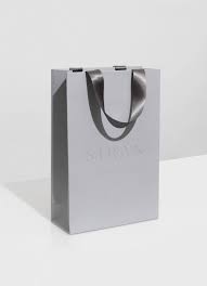 Progress Packaging Siran Boutique Bag Luxury Fashion Womans Grey Shopping Bag Design Paper Bag Design Clothing Packaging