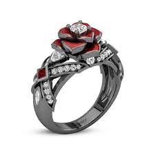 Maybe you would like to learn more about one of these? Vintage Rose Ring For Women In 925 Sterling Silver Vancaro Black Rings Black Wedding Rings Rose Engagement Ring