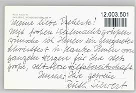 Theaterschauspieler Ruth Siewert - Rückseite Widmung / Autogramm ...