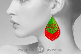 Download Free Svgs Download Christmas Earring Svg Stacked Earring Cut Files Free Design Resources