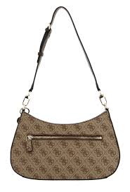 GUESS Noelle Top Zip Shoulder Bag Latte Logo  Brown | Buy bags, purses &  accessories online | modeherz
