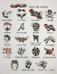 Rancid Tattoo Flash And Out Come The Wolves Punk Tattoo Traditional Tattoo Design Tattoo Styles