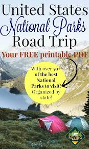 Printable list of 50 states pdf. Free Printable Map Of Us National Parks