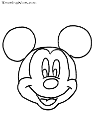Mickey Mouse Para Colorear Cara