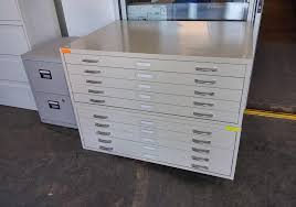 A filing cabinet (or sometimes file cabinet in american english) is a piece of office furniture usually used to store paper documents in file folders. 5 Drawer Flat File File Cabinet Toronto Office Furniture Officestock