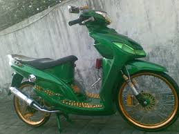 Modifikasi Motor Mio Warna Hijau Di 2020 Hijau Motor Warna