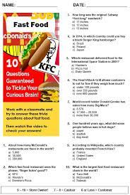 Displaying 22 questions associated with risk. Fast Food All Things Topics