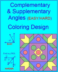 Complementary And Supplementary Angles C Easy Hard Coloring Activity Color Activities 12th Maths Math Resources