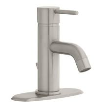 Glacier bay faucets and sinks are made by home depot through their partnerships with international companies. Glacier Bay Modern Single Hole Single Handle Low Arc Bathroom Faucet In Brushed Nickel