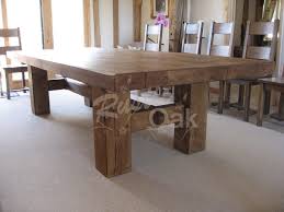A Chunky Rustic Looking H Base Dining Table To Spruce Up Any Dining Room Buy Online Or Contact U Dining Table Rustic Rustic Oak Dining Table Oak Dining Table