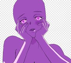 Yuno Gasai Yandere Future Diary Drawing Anime Blueberry Purple Face Png Pngegg